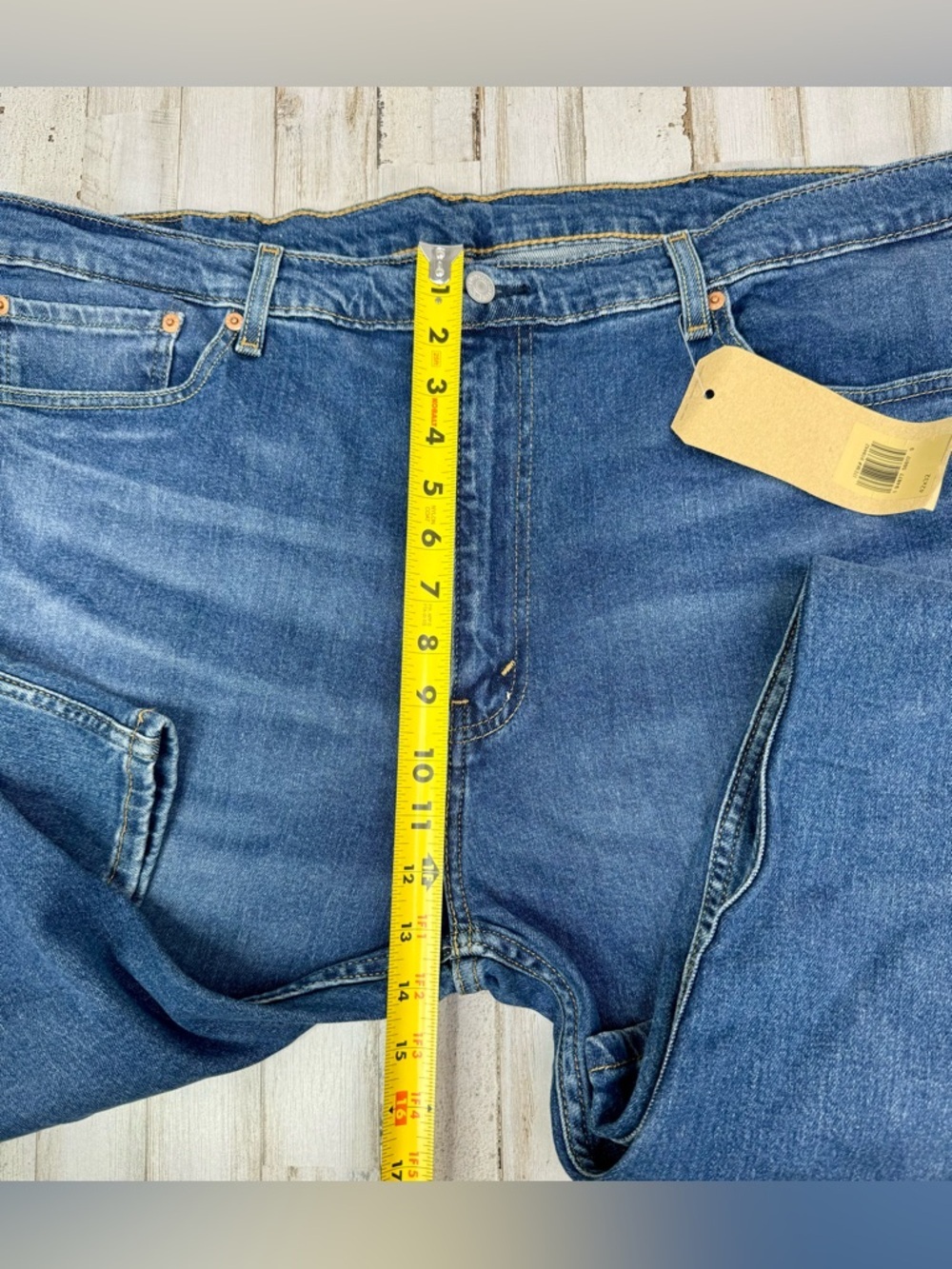 Levi's 505 Series Men's Straight Leg 42x32 Blue Denim Jeans Regular Fit NWT - Picture 7 of 11